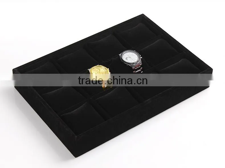 12 Grid Slots Black color Jewelry Organizer Watches Display Storage Box Case Gift Boxes Bracelet Display Shelf
