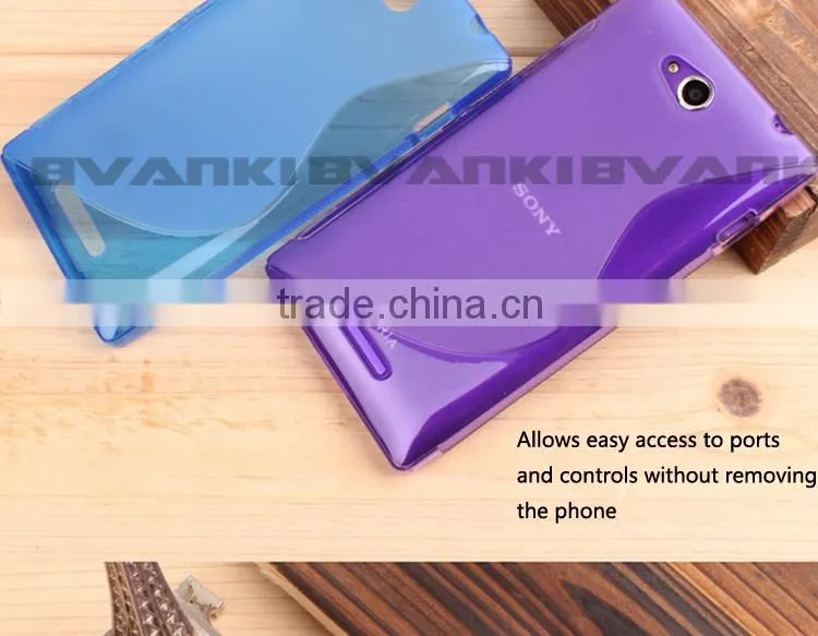 New S Line TPU Silicone Gel case for Sony Xperia C S39h Cheap Price TPU S Line Back Cover Case for Sony Xperia C S39h C2305