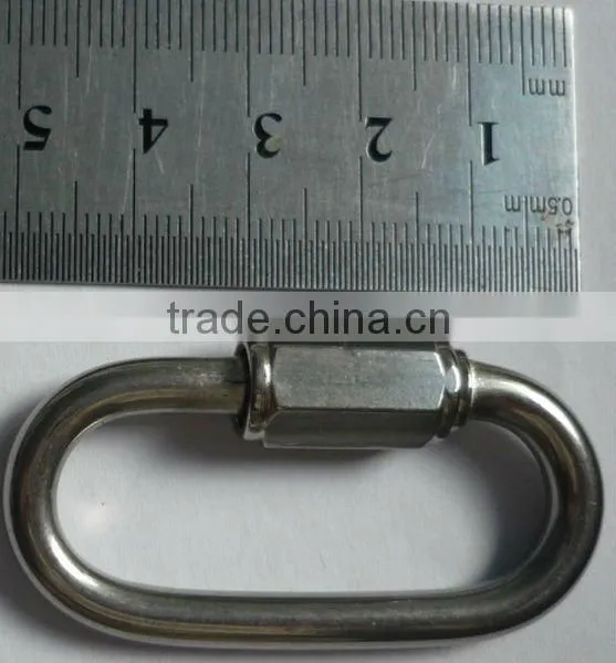 5mm Stainless Steel quick link, zp/wire rope accesory