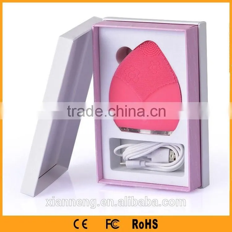 Popular electric face brush vibrating facial massager silicone face cleaning brush