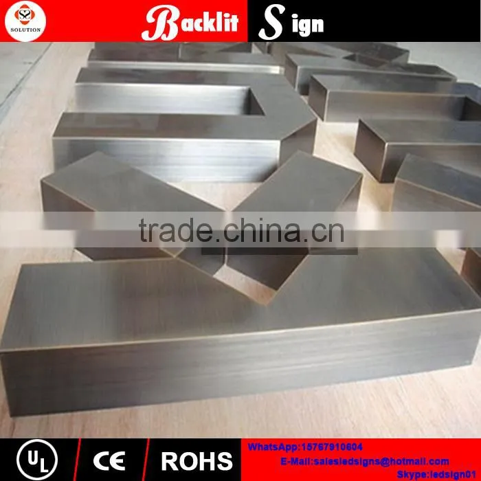 laser cut chrome magnetic metal letters