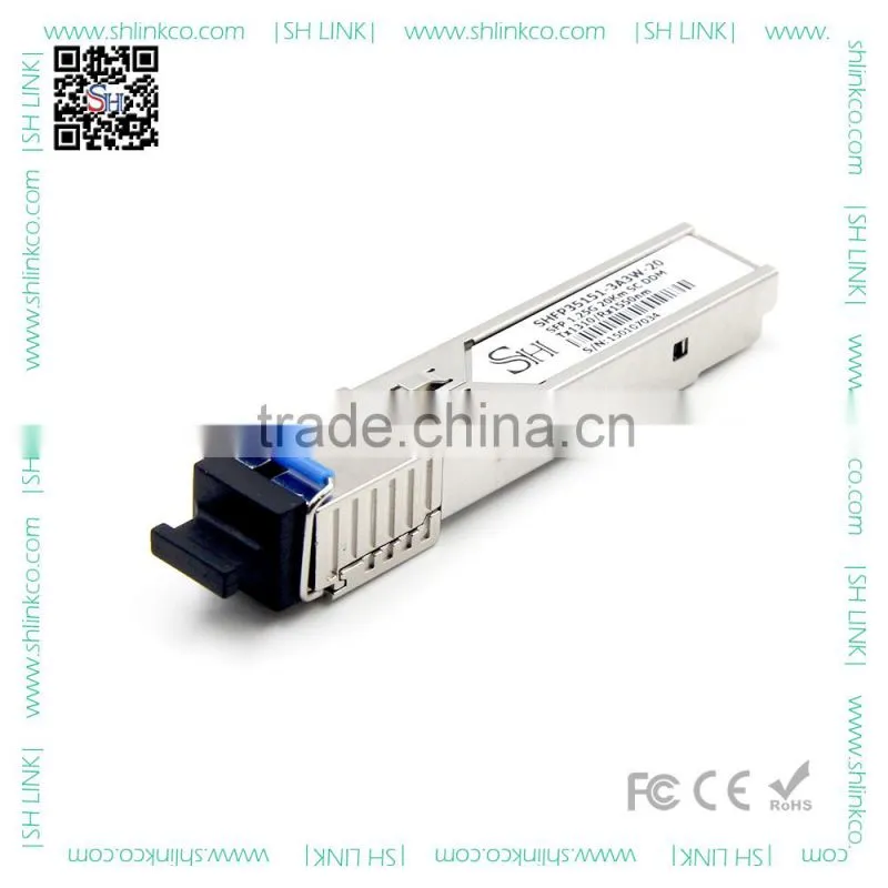Hot Sale Optical Transceiver DDM simplex LC 1.25G BiDi SFP Module