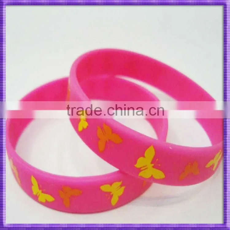 Custom round silicone bracelet