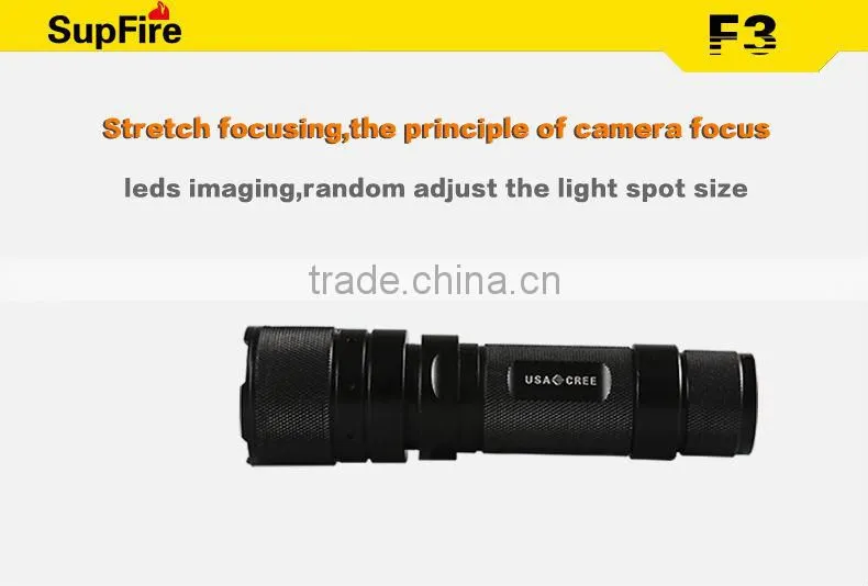 Zooming rechargeable Led flashlights For Hiking with AAAbattery