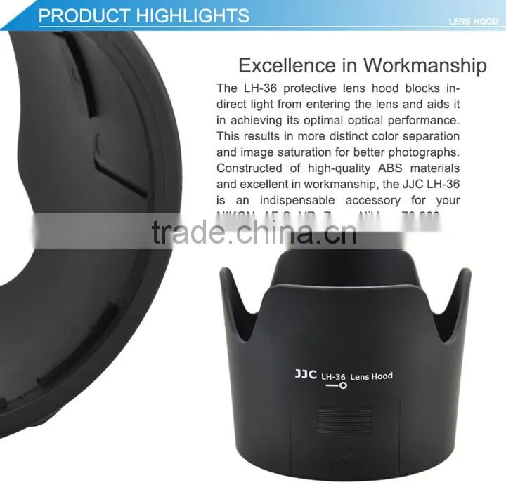 JJC 67mm Bayonet Lens Hood for Nikon LH-36 Lens Hood With Filter Adustable Window