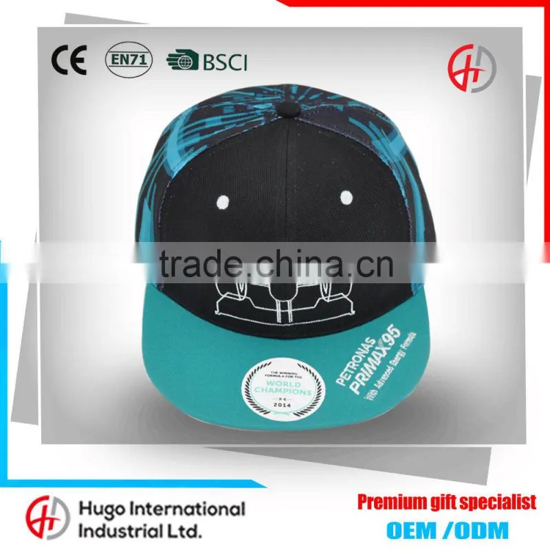 Cool Fashion Rock Roll Style Unisex Adjustable Premium Cotton Twill Fitted Embroidery flat Hip-Hop Baseball Snapback Cap