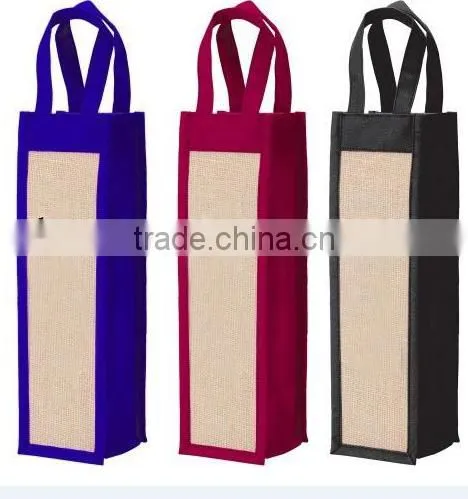wholesale single bottle jute wine bag