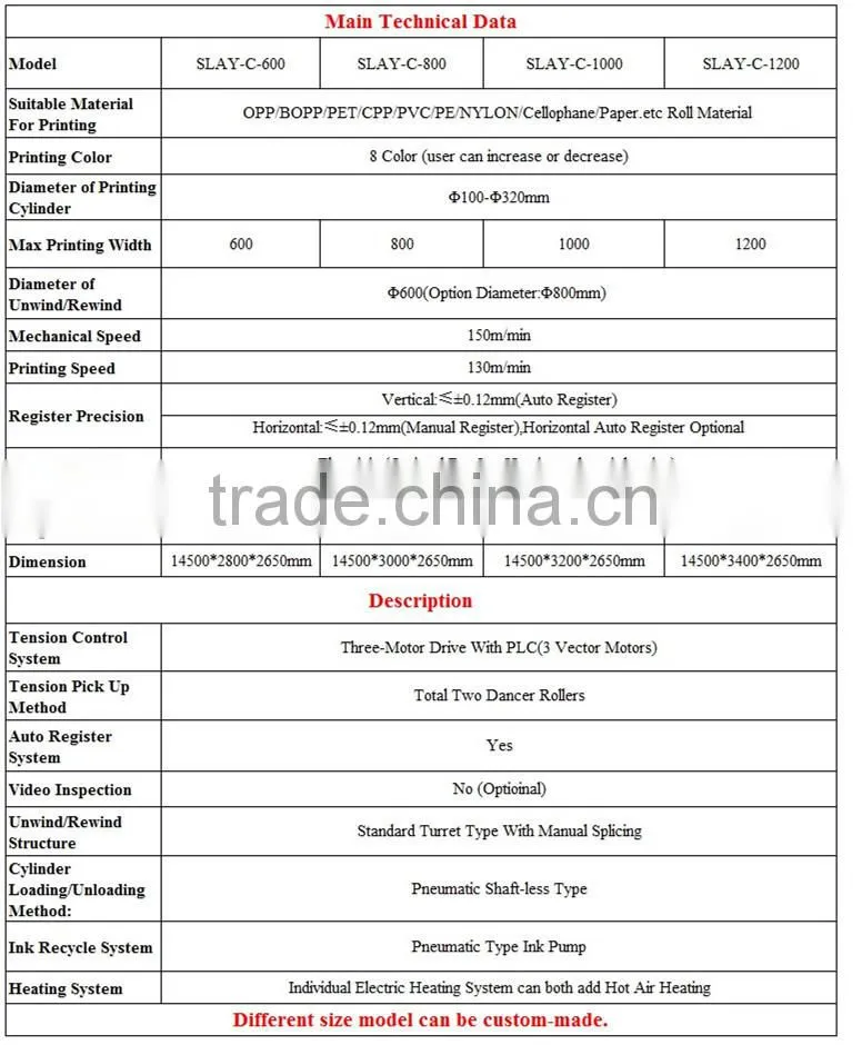 Computer Color Register rotogravure type heat Transfer Film Printing Machine