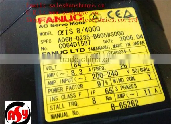 FANUC Servo Motor A06B-0235-B605 ,Second Hand Looks Like "new" Tested Working