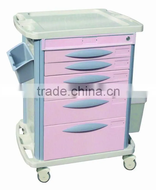 AG-MT003B3 CE ABS medical instrument hospital plastic medical delivery cart