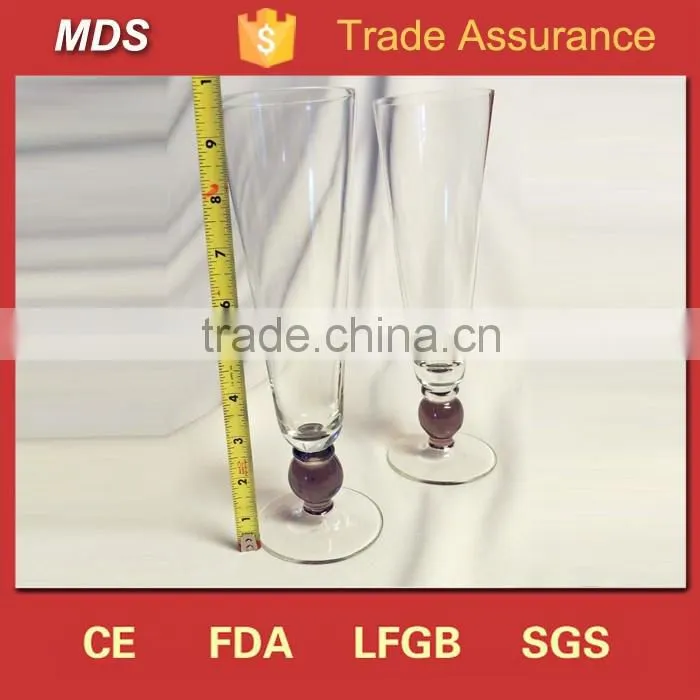 High quality colored ball stem pilsner glass wine for selling