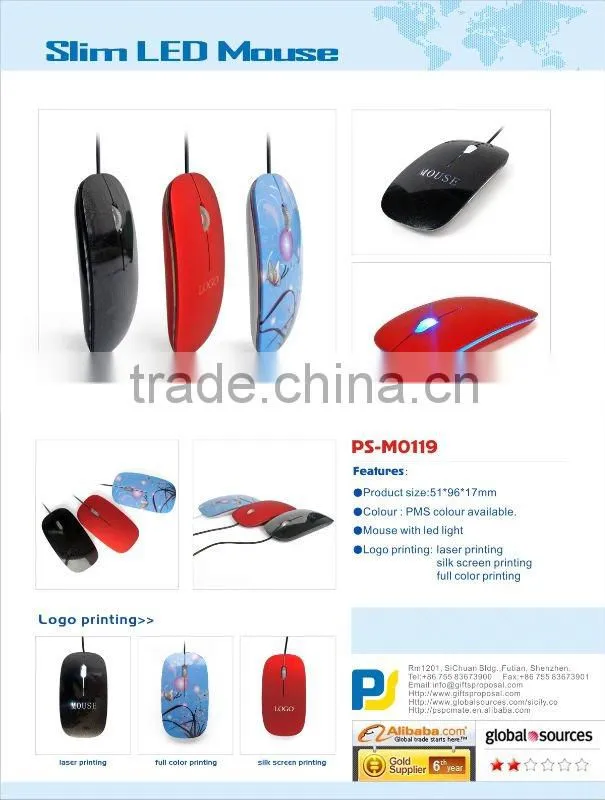 mini Thin Mouse Retractable Mouse Compact Slim Retractable Cable Style USB 2.0 Optical Mouse