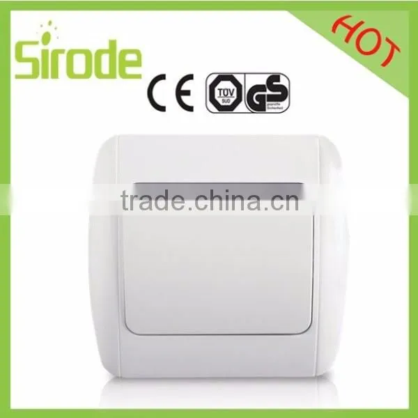 Canton Fair EUro Standard ABS/PC/Metal livolo electric material wall led light Switch with LED light