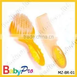 Hot Sale Pink And White Baby Comb And Brush Set