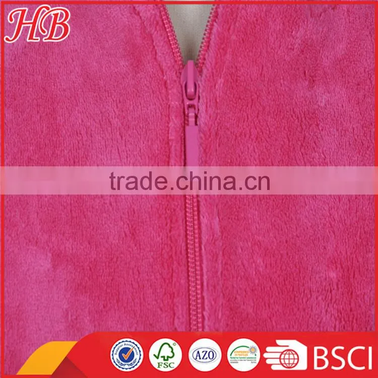 chilidren coral fleece zip bathrobe