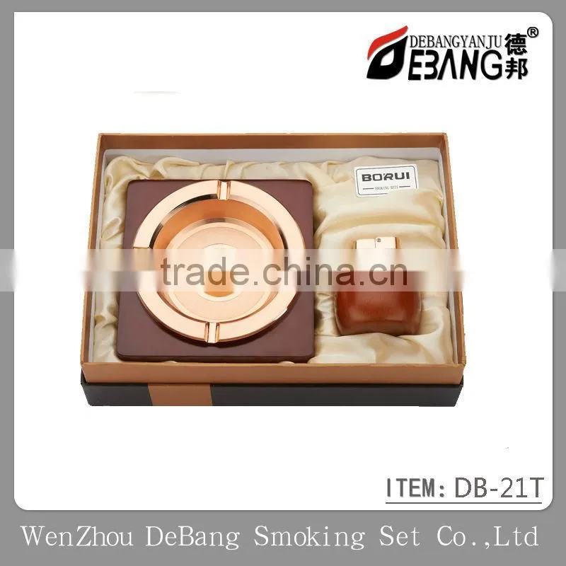 Wooden Ashtray and lighter gift sets