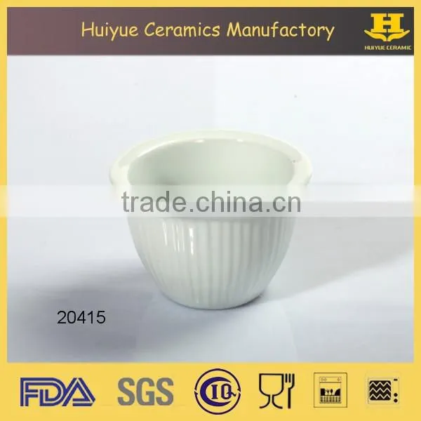 ceramic white color round mini ramekin dessert ramekin