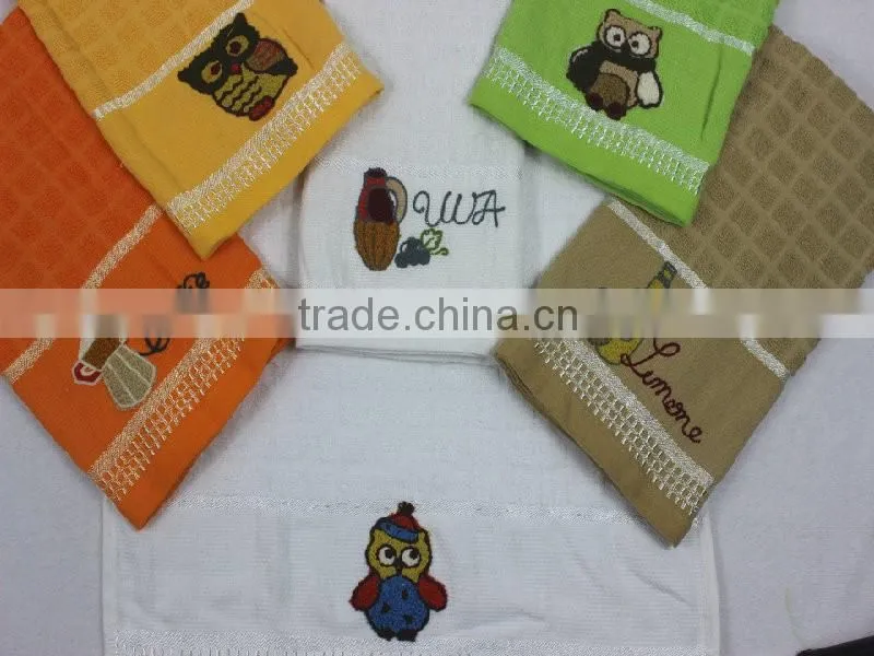 promotional items china cotton terry applique kitchen towels
