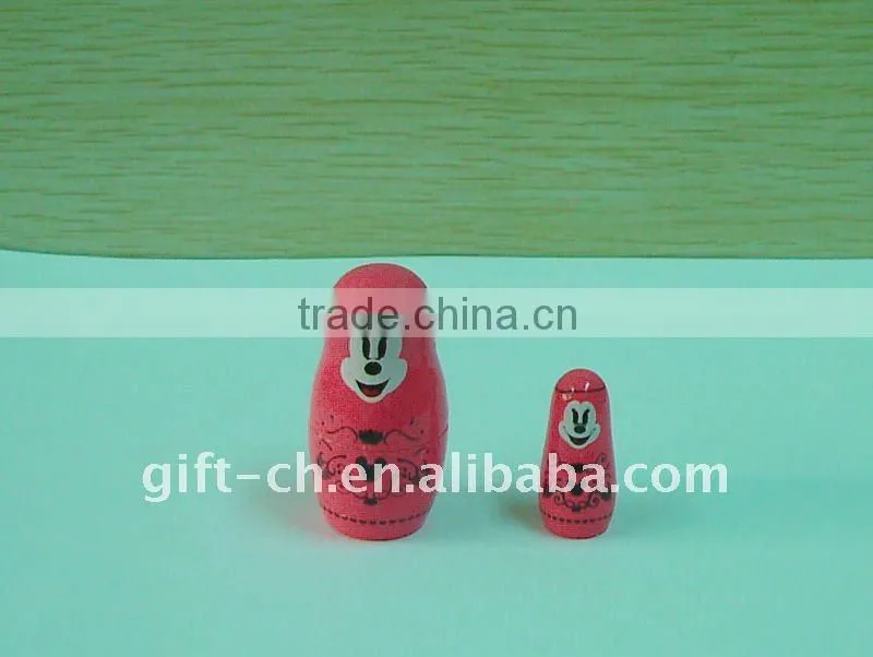 mini wooden nesting Doll , wooden russion doll