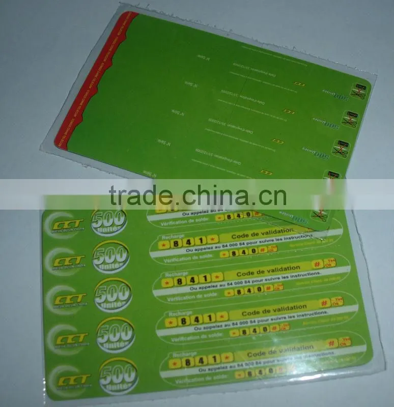 Paper Scratch card