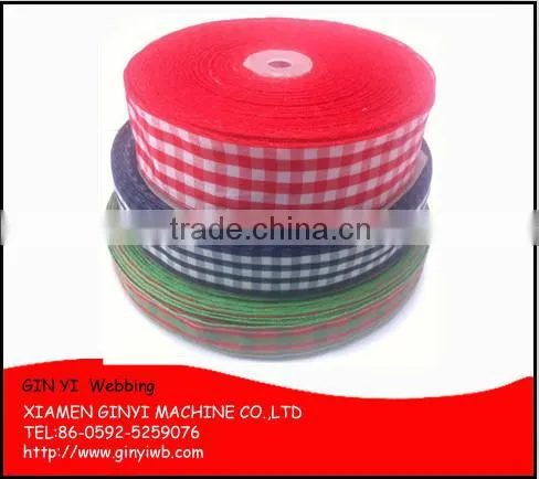 Polyester Decorative Grid Ribbon/tartan Ribbon/check Ribbon