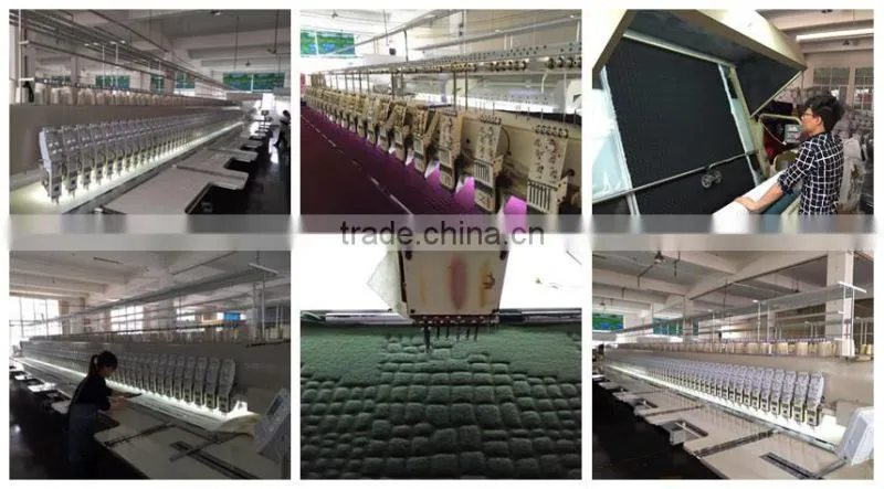 Fashion polyester stripe embroidered thermal padded fabric with quilting for down coats/jacket