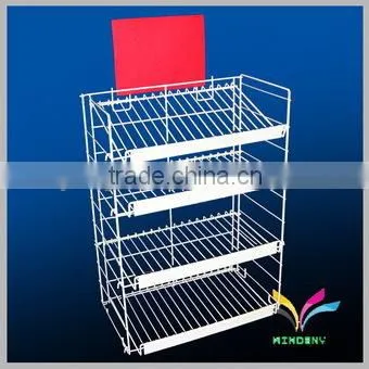 Hot sale custom fashion free standing metal display stand for mobile accessories