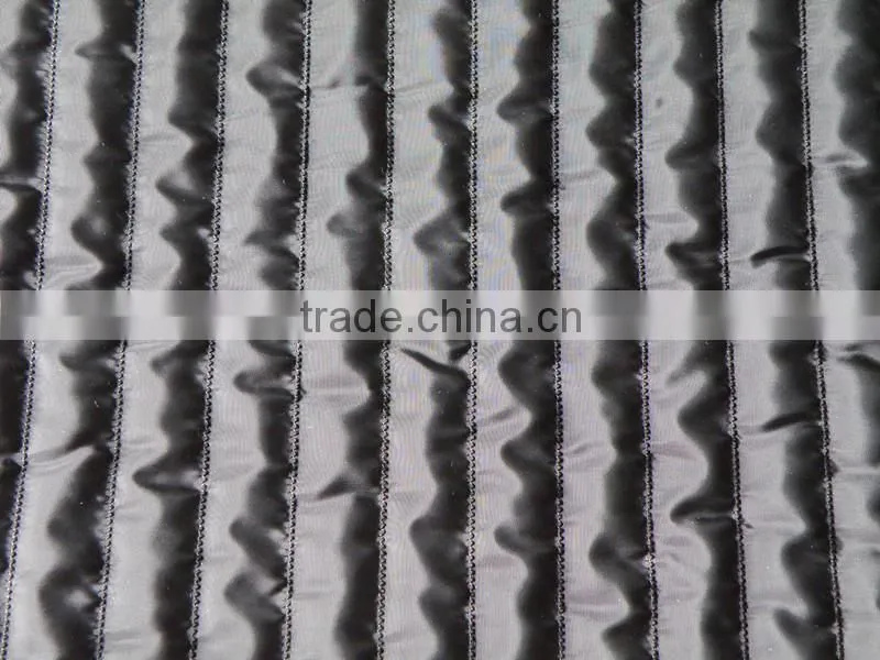 Winter thermal padding cotton stripe quilted embroidery fabric
