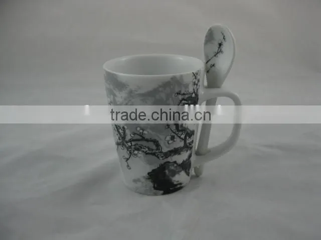 YF28021 ceramic hug mug with print