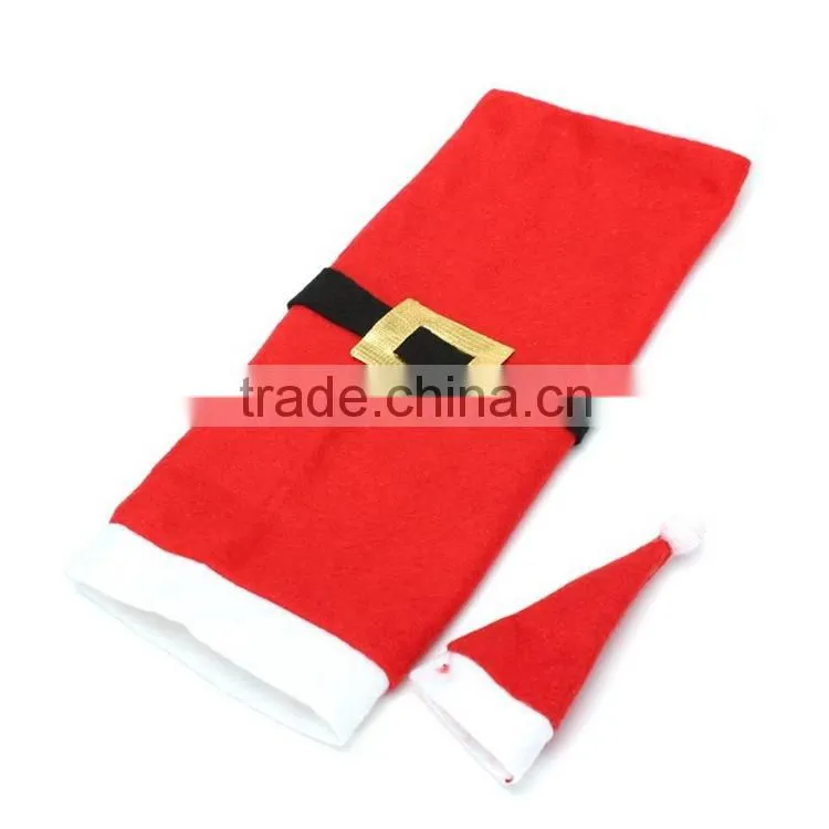 2015 Xmas decoration christmas bottle cloth red wine cloth bottle cover
