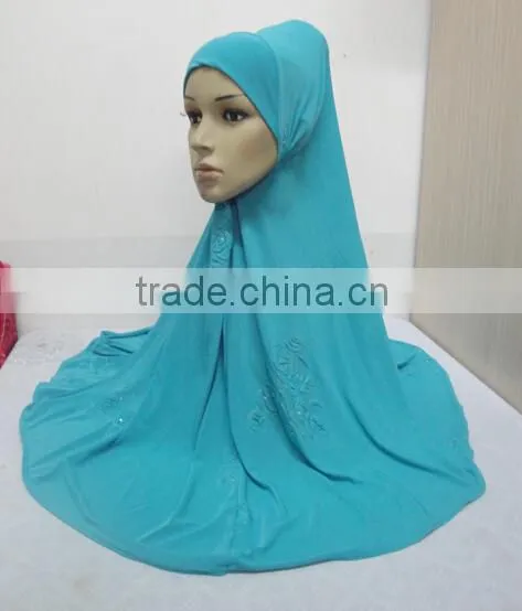 H306 big size muslim hijab with flower prints,islamic scarf
