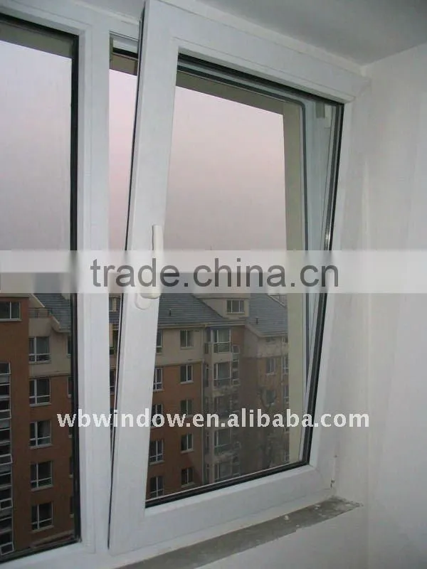 Modern house design PVC tilt and turn grills design windows,PVC glass windows and doors