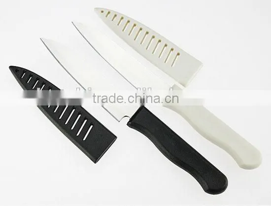 pp handle pink knife set with cover