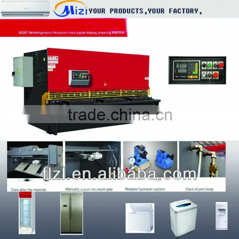 Hydraulic guillotine shearing machine,refrigeration equipment ,Hydraulic Guillotine Swing beam Shear QC12Y,CNC hydraulic swing b