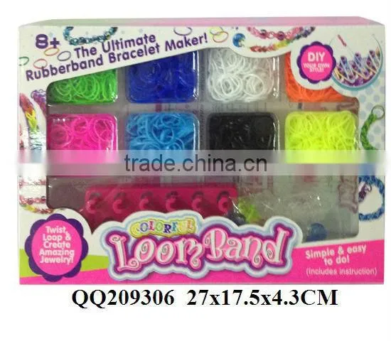 DIY rubber loom band play set with kits