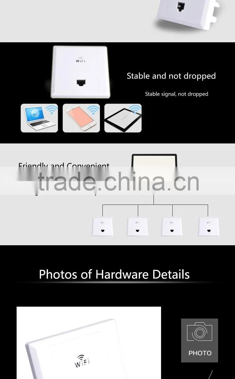 2016 New Arrival Cascaded In wall AP with POE wireless access point