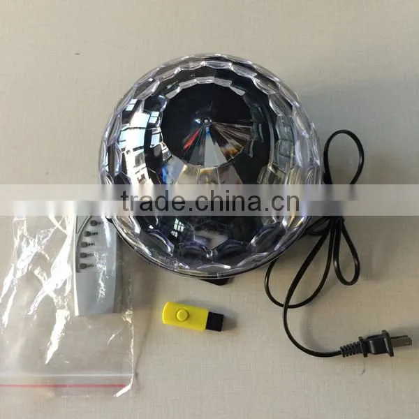 Portable RGB KTV/Wedding Decoration/Party/Club Music LED magic lighting ball/LED Stage Disco Lighting magic ball with MP3