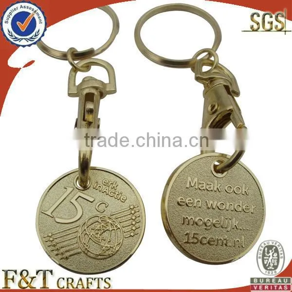 2013 stamping iron 15 cent cheap coin holder keyring