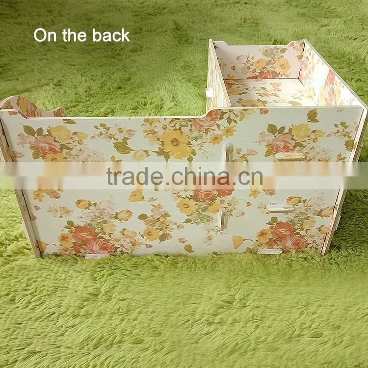 Factory fashionable wooden makeup box/ cosmetic box makeup kit/ luxury makeup box