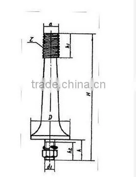 Supply extension spindle for insulator 56-4