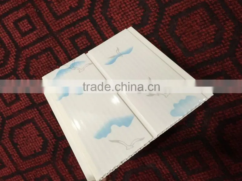 China manufacturer building material interior wall paper design false pvc ceiling decoration