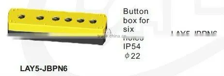 hot sale 22mm six holes push button control box parts/accessories IP54