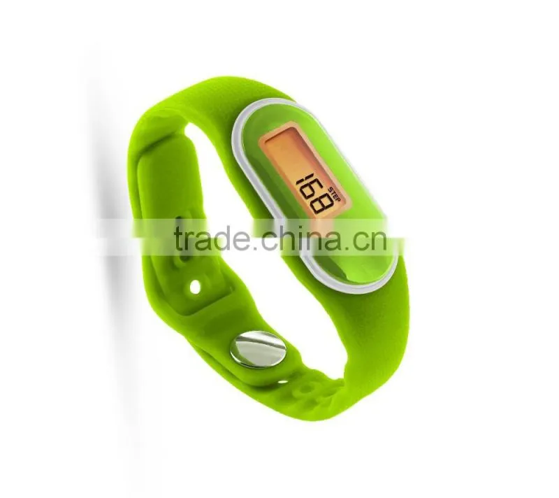3D sensor calories waterproof pedometer watch with one tap mode function
