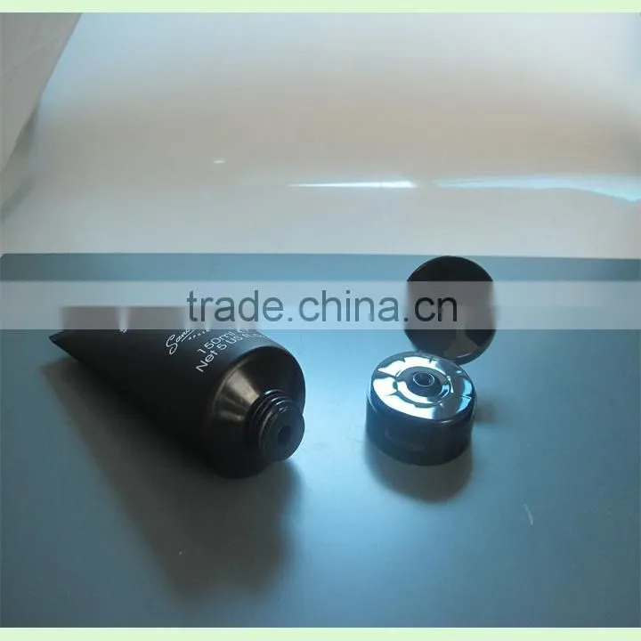 150ml black shaving cream PE laminated cosmetic container