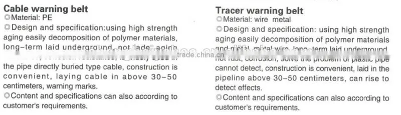 Wholesale Underground Detectable Aluminum Warning Tape