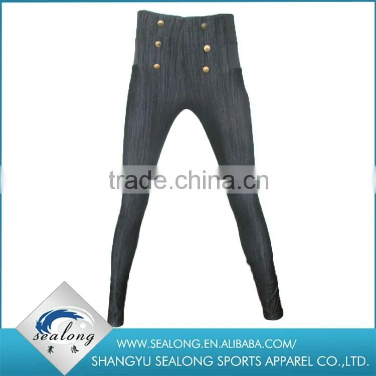 2016 New arrival shaoxing wholesale Hot Sell body wearing Knitting Woman Jeans Leggings for Ladies