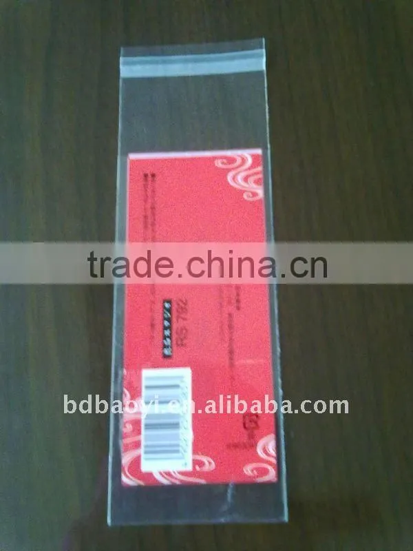 high quality BOPP clear 3 side sealing plastic packaging bag for snack