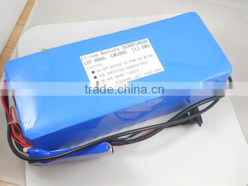 18650 lithium ion type 12v 60ah rechargeable industrial use batteries