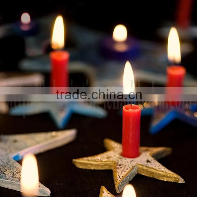 colourful LED candle canvas wall art with led light