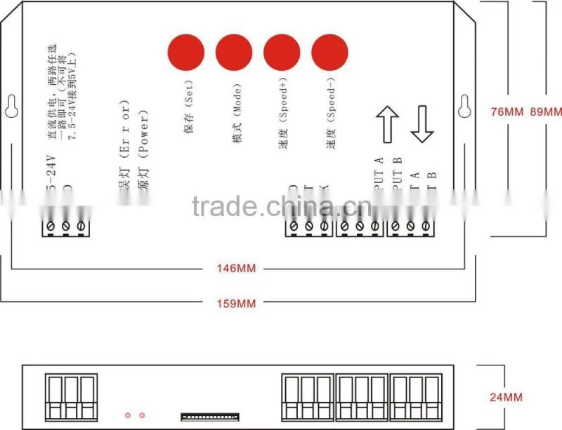 ucs1903, ws2812b, ws2801, ws2811, ic6803 ,etc programmable led controller
